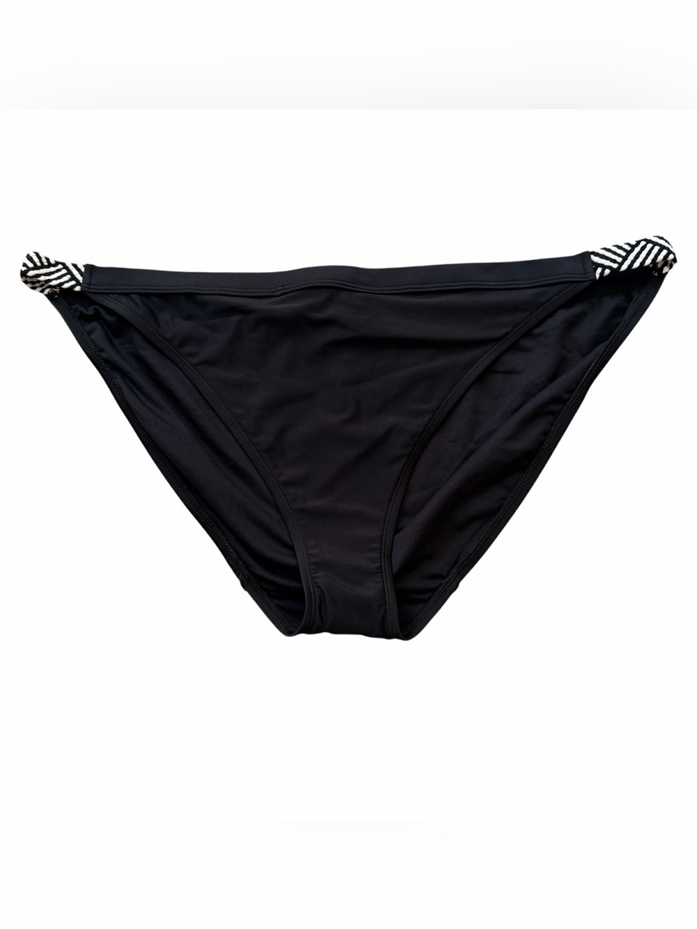 Cacique Black Bikini Bottom with Striped Side Bands 22